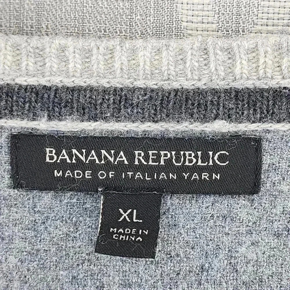 Banana Republic Wool Blend Italian Yarn Crew neck Pullover Men's Sweater XL - Picture 7 of 9